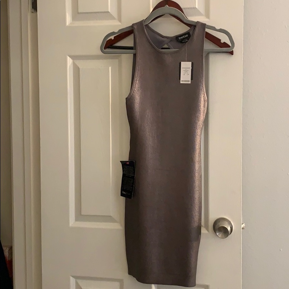 Bebe silver/platinum color dress